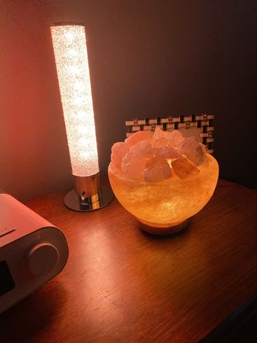 Customer photo review of Fire Bowl Himalayan Salt Lamp