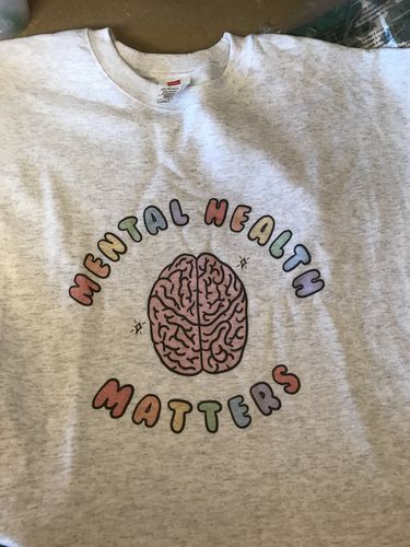 Customer photo review of Mental Health Matters (Brain) -- Sweatshirt