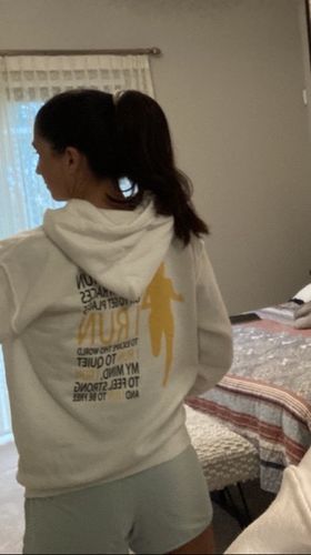Customer photo review of Run Free Golden Hoodie