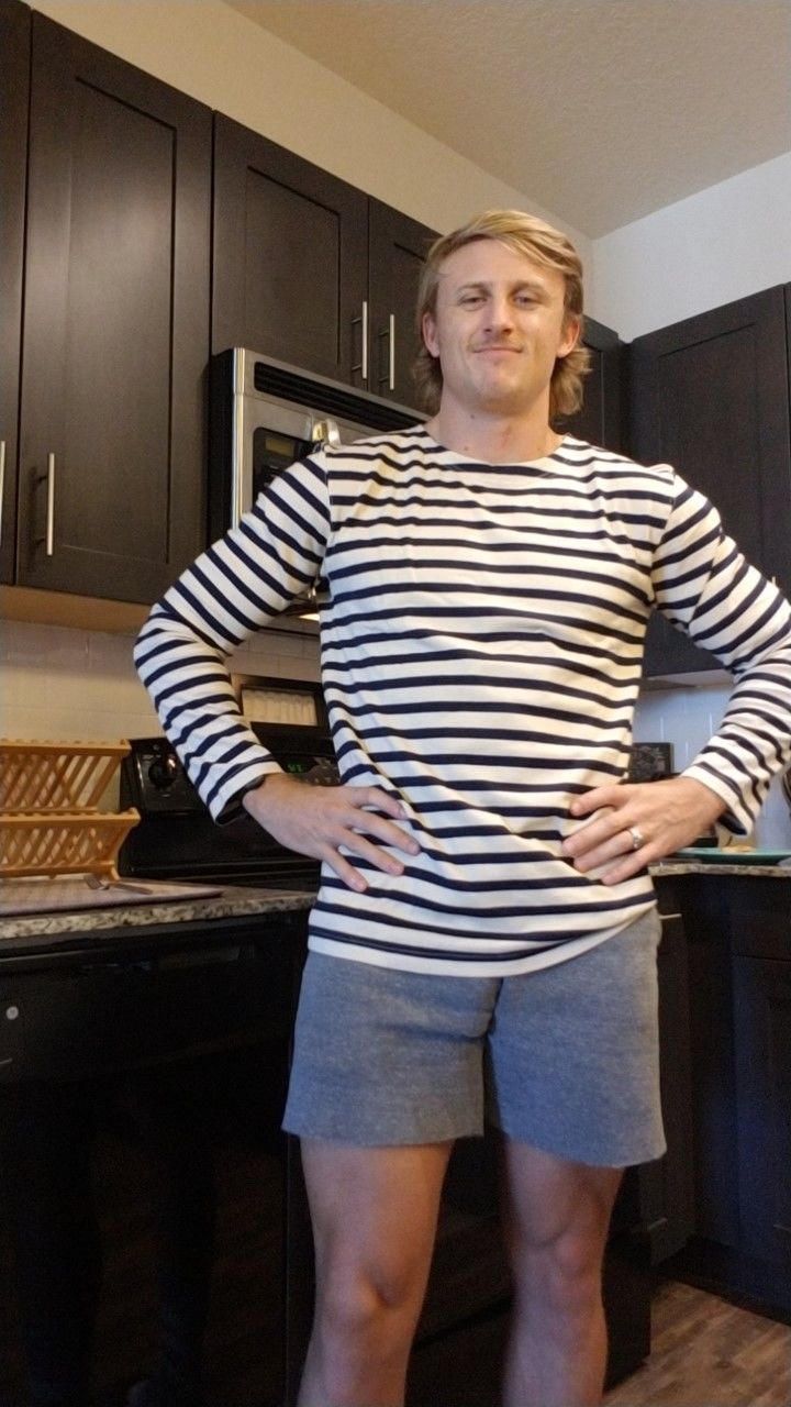 Customer photo review of Breton Stripe Long Sleeve T-Shirt