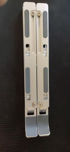 Customer photo review of Laptop Stand | Aluminium, Portable & Foldable (double height)