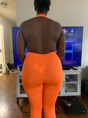 Customer photo review of Combinaison longue décolleté plongent