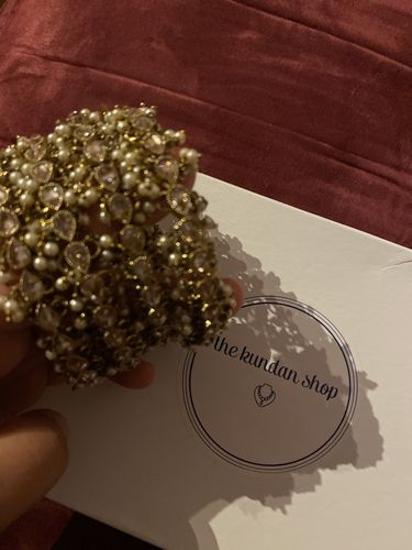 Customer photo review of Arm Cluster Polki Bangles