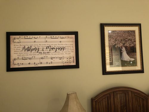 Customer photo review of Custom Couple Music Premium Canvas - Ready to Hang