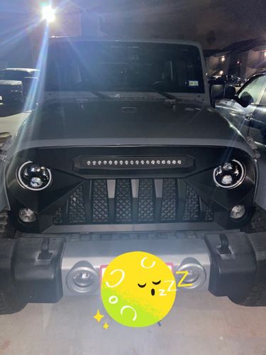 Customer photo review of RGB Halo Headlights for 97-18 Jeep Wrangler TJ/ JK (DOT Approved)