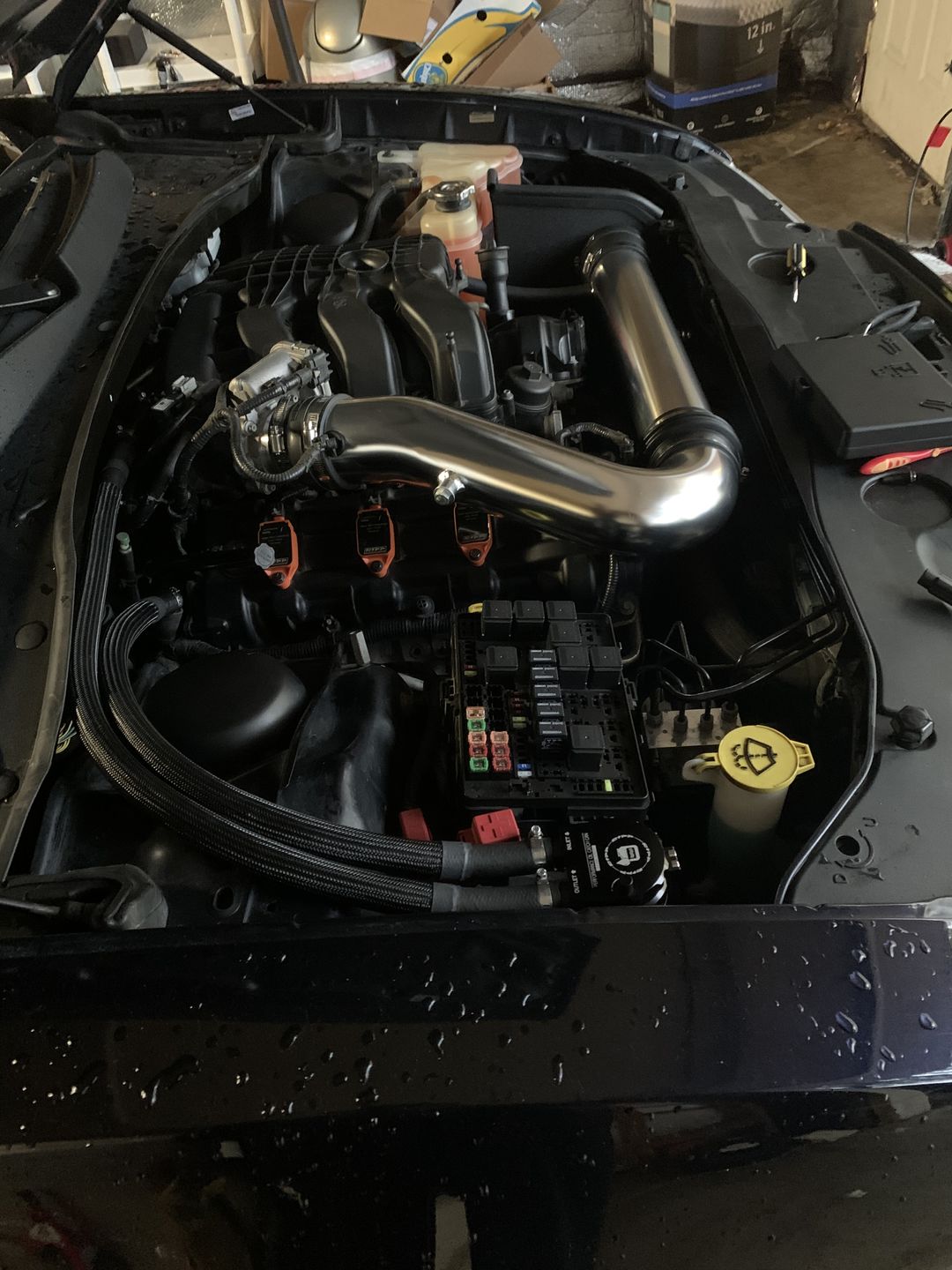 Customer photo review of NON SUPERCHARGED Charger/Challenger/300 - Air/Oil Separator Catch Can