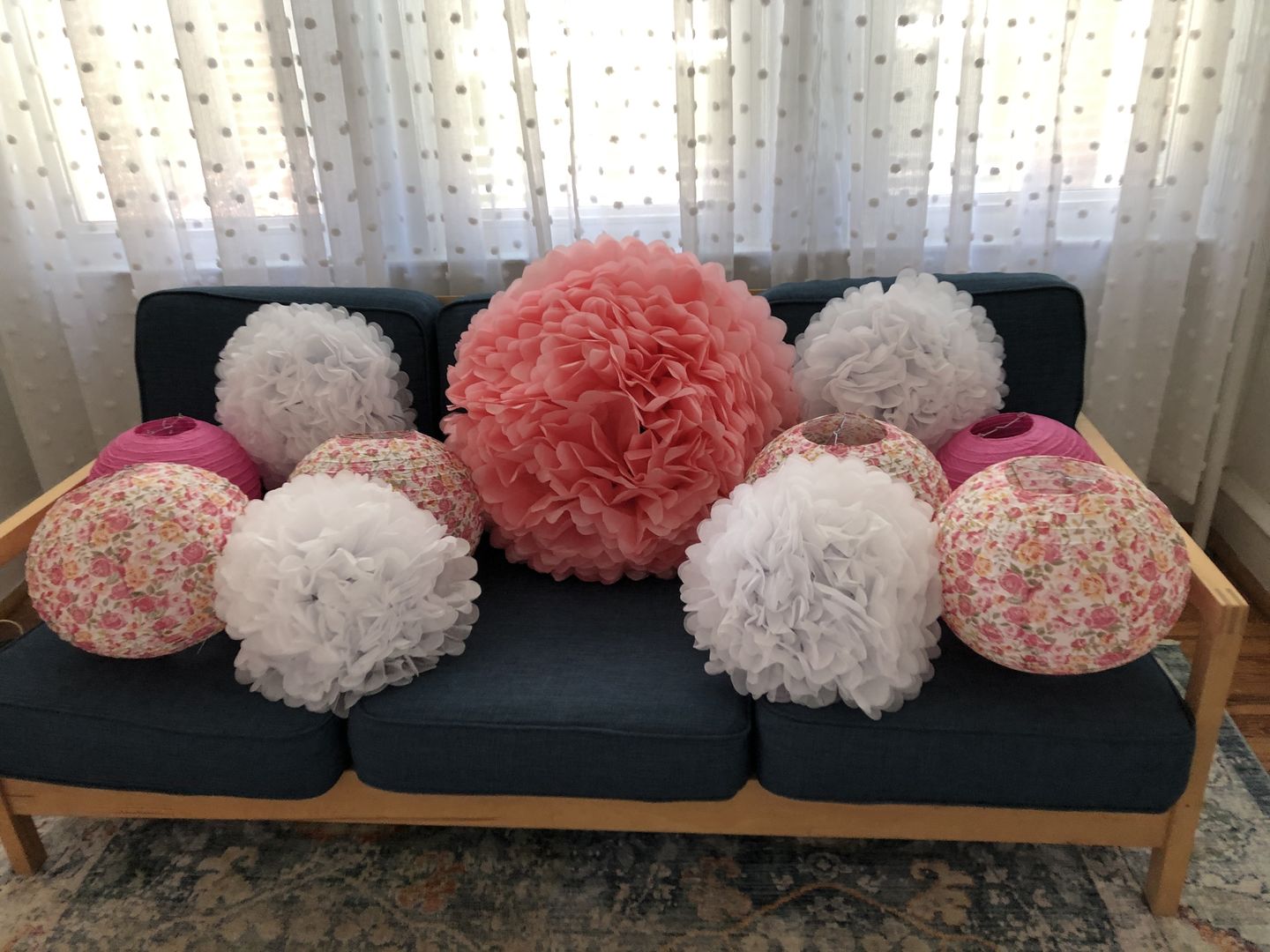 Customer photo review of 12" Fuchsia / Hot Pink Round Paper Lantern, Even Ribbing, Chinese Hanging Wedding & Party Decoration