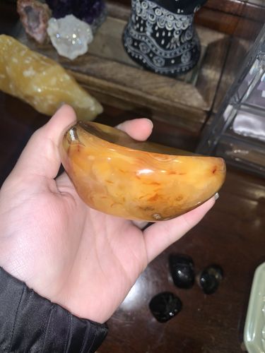 Customer photo review of Carnelian Pebble