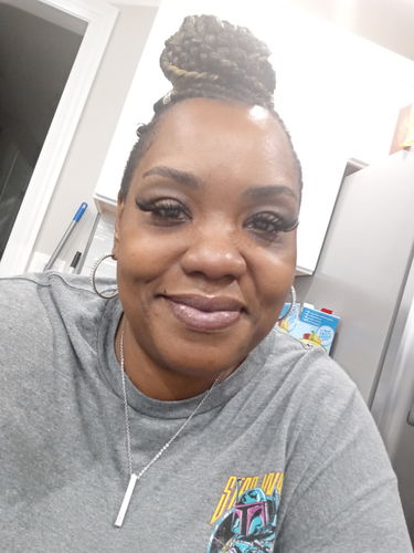 Customer photo review of Custom 3D Bar Necklace