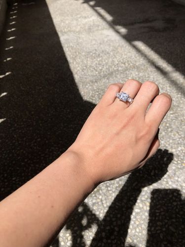 Customer photo review of 3ct Picasso Engagement Ring