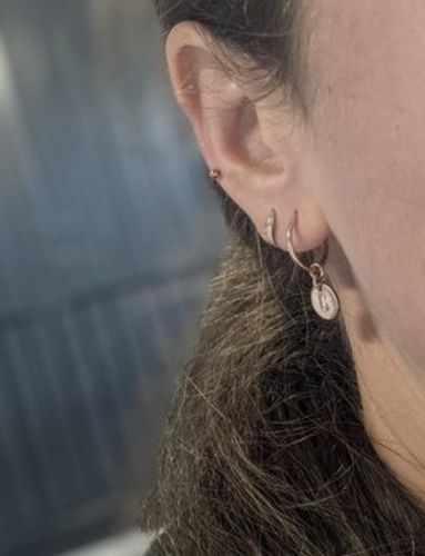 Customer photo review of Custom Engraved Hoops
