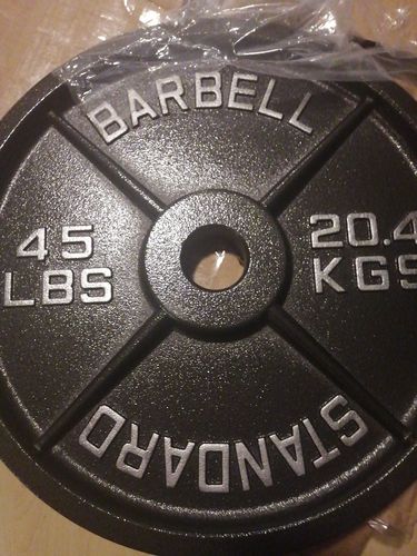 Customer photo review of 45lb    cast iron plates - pair