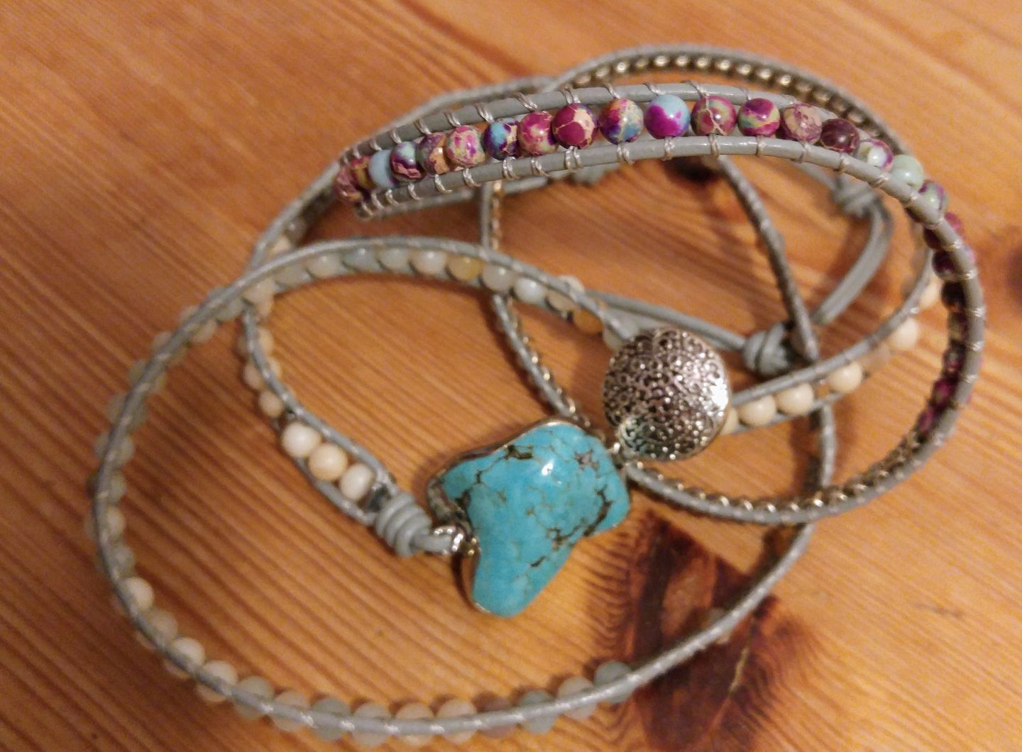 Customer photo review of OPTIMISMUS Wickelarmband Türkis