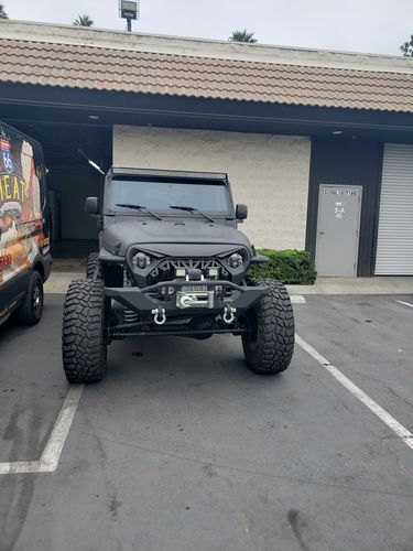 Customer photo review of Shark Grille & RGB Halo Headlights Combo (97 - 06 Wrangler TJ)