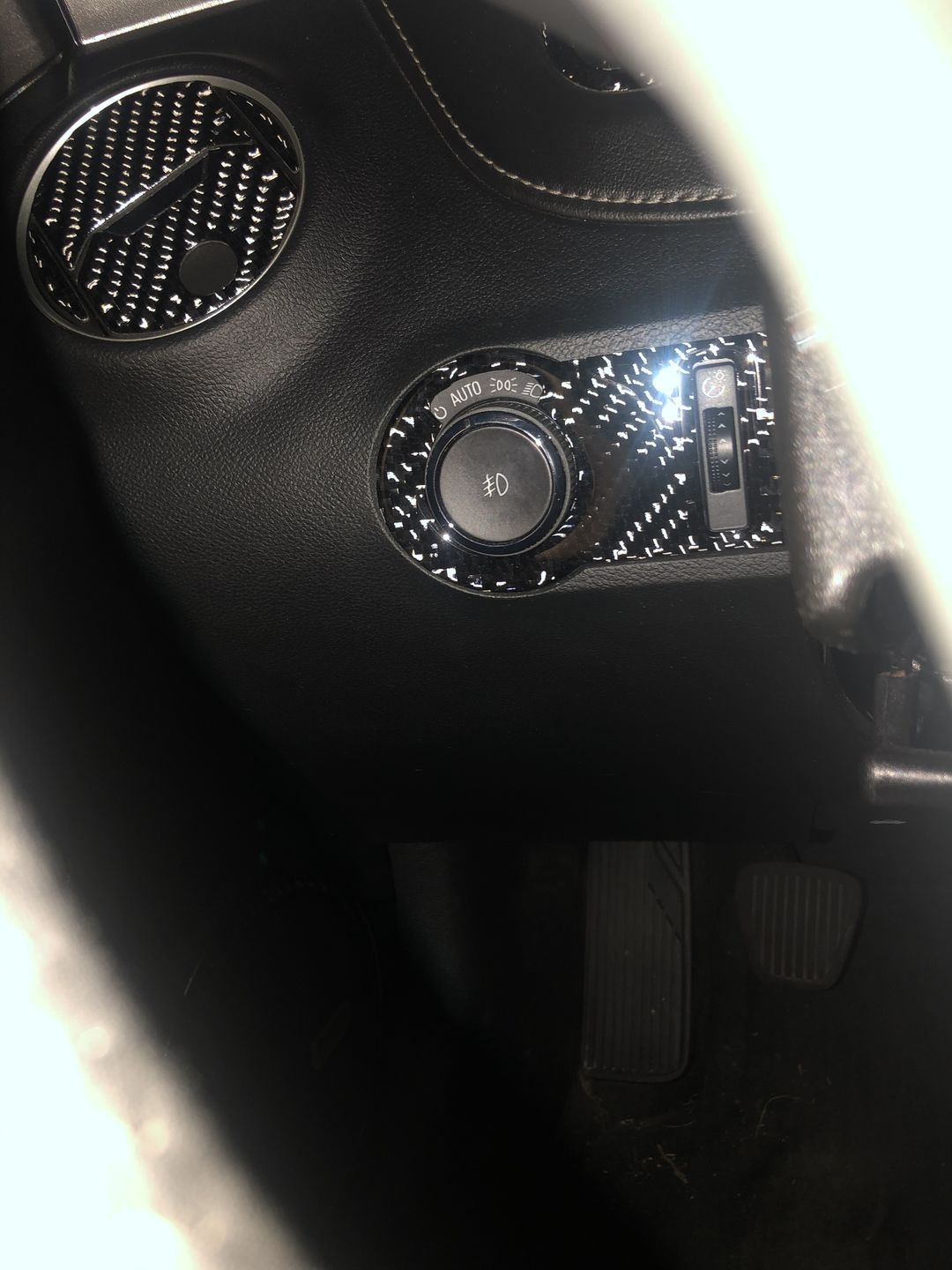 Customer photo review of Carbon Fiber Headlight Switch Button Panel Overlay for Chevrolet Camaro 2010-2015