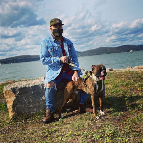 Customer photo review of Triple-Layered Protective Camo Face Mask