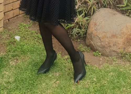 Customer photo review of Women's Pointed Leather Heel Pumps AS93