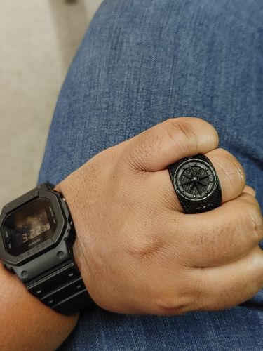 Customer photo review of Black Nautical Navigation Anchor Ring