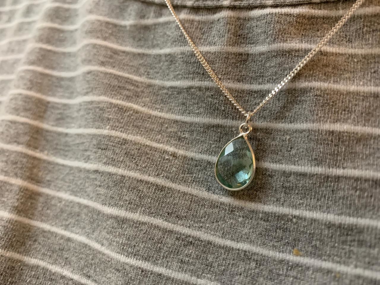 Customer photo review of COLLAR VERA AGUAMARINA