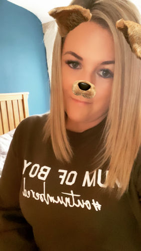 Customer photo review of Mum of Boys Hashtag Outnumbered Sweatshirt (MRK X)