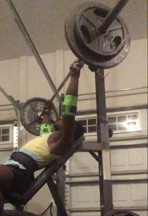 Customer photo review of Personal Record Heavy Duty Premium Knee Wraps PR906 - Black
