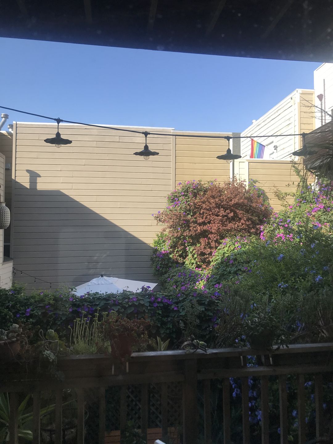 Customer photo review of Patio Metal Light Bulb Shade for Outdoor Commercial String Lights, E26, Black