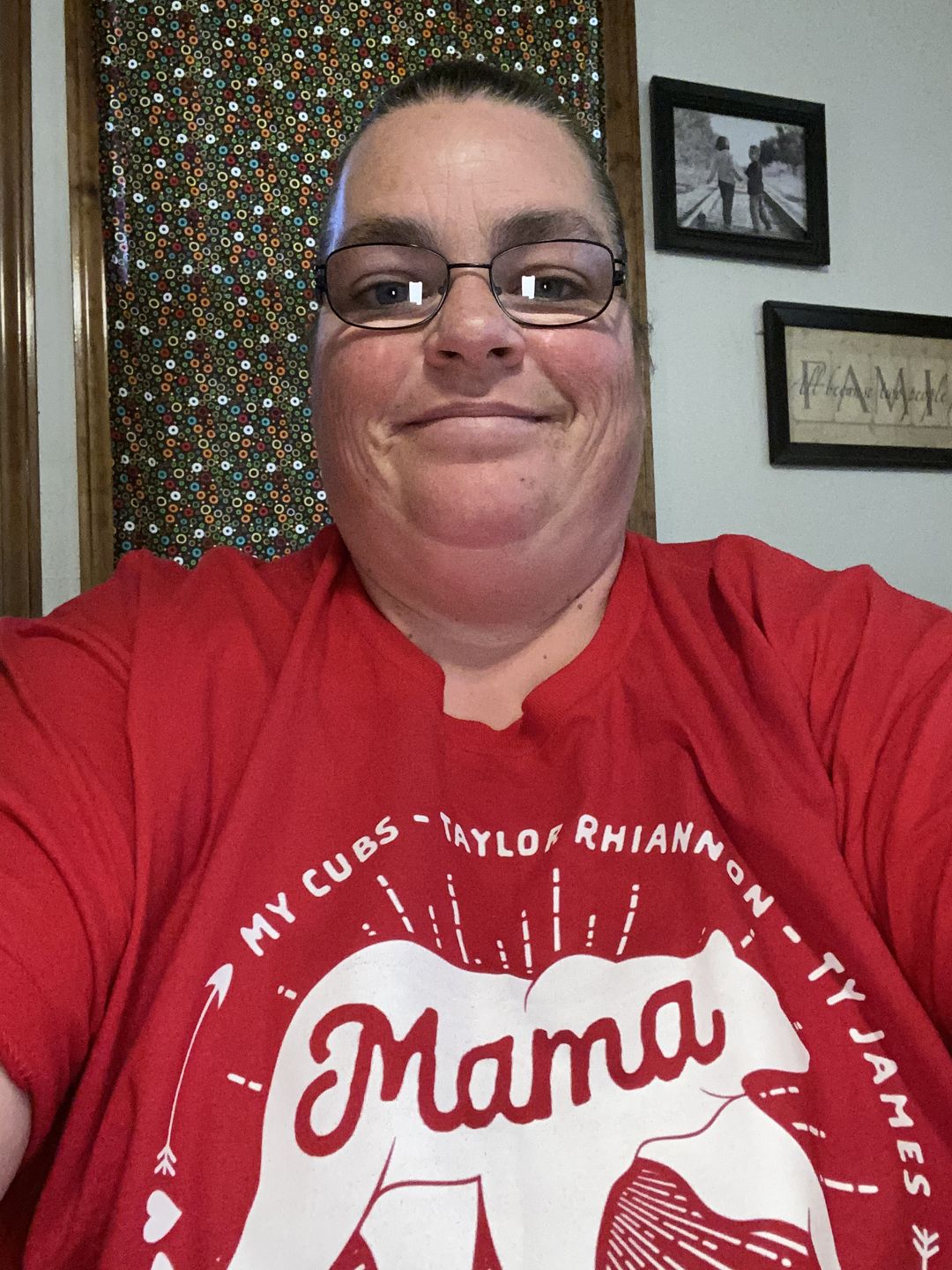 Customer photo review of PERSONALIZED Mama Bear Premium Tees