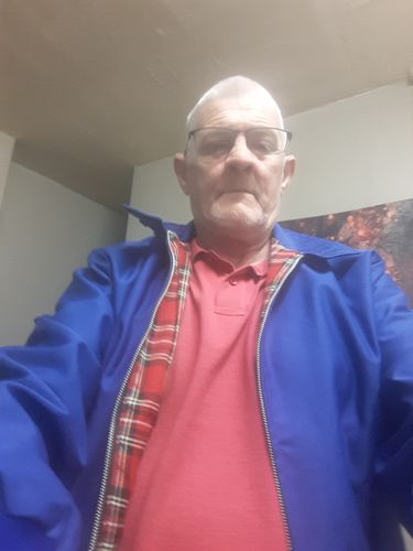 Customer photo review of Mens Classic Harrington Jacket - Royal Blue