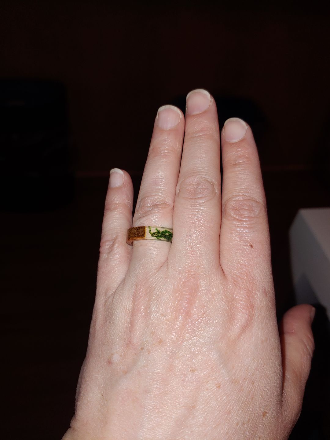 Customer photo review of Forest Soul Resin Ring