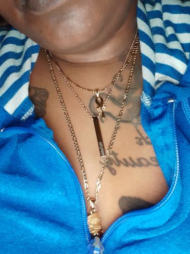 Customer photo review of Custom 3D Bar Necklace