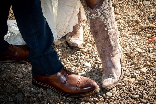 Customer photo review of Corral Ladies Lisa Snip Distressed Brown Bone Embroidery Boots A1094