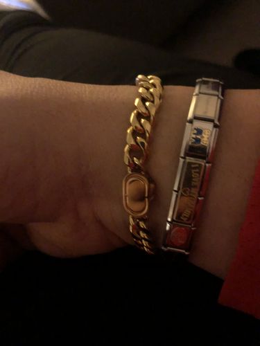 Customer photo review of Cuban Bracelet (Gold) 8mm