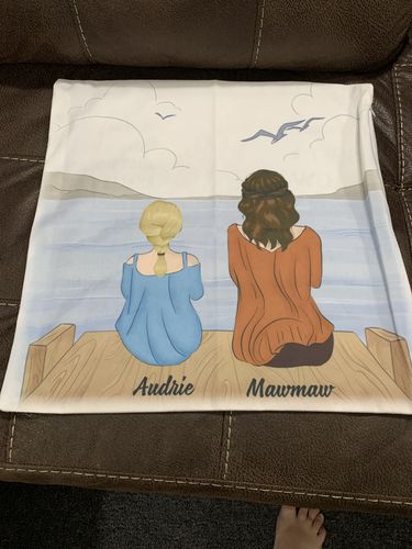 Customer photo review of Personalized Pillow - Granddaughter I Hugged This Pillow