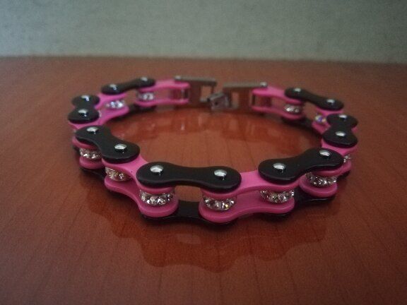 Customer photo review of Cycolinks Punk Pink Crystal Bracelet