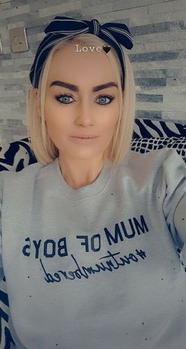 Customer photo review of Mum of Boys Hashtag Outnumbered Sweatshirt (MRK X)