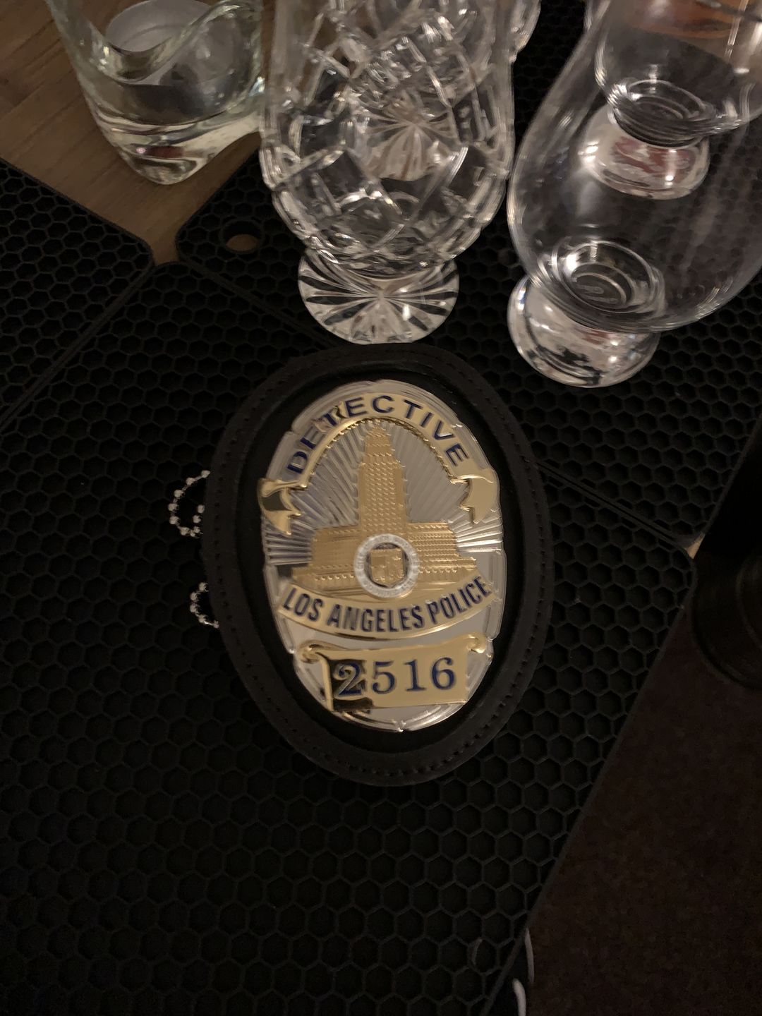 Customer photo review of Genuine Leather Oval Holder/ Holster/ Wallet For LAPD Los Angeles Police Badges