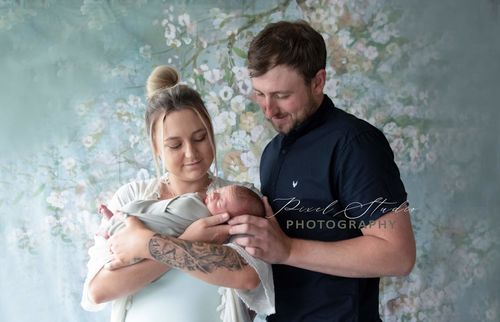 Customer photo review of Kate Painting Like Green Spring Flowers Backdrop printed Background