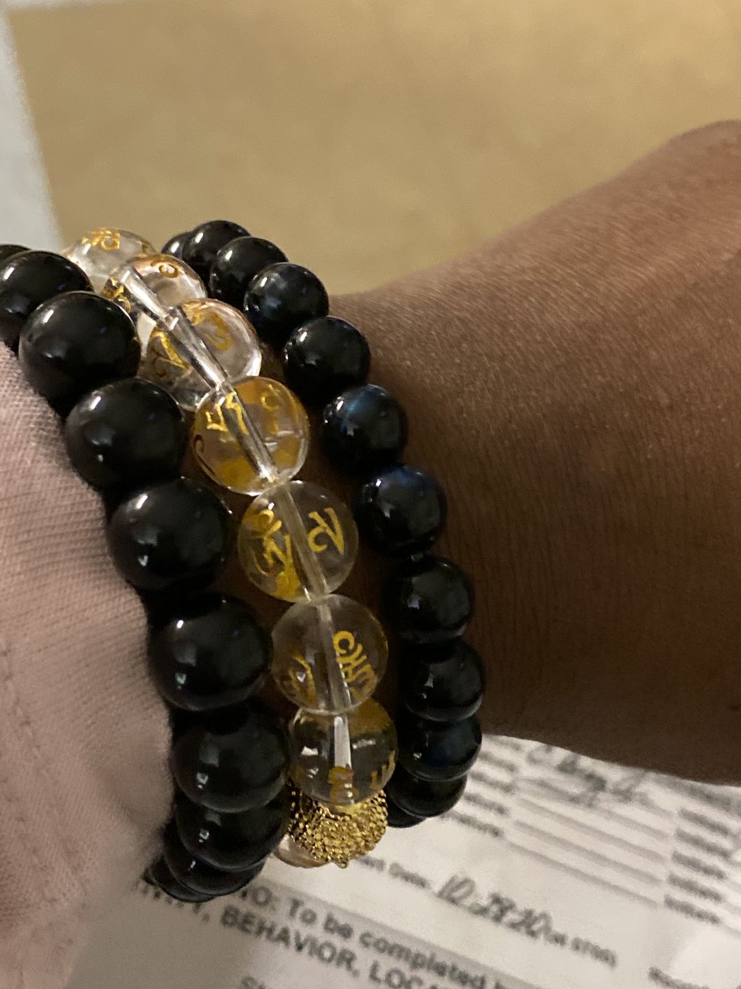Customer photo review of Blue-Tigers-Eye Protection & Wealth Bracelet