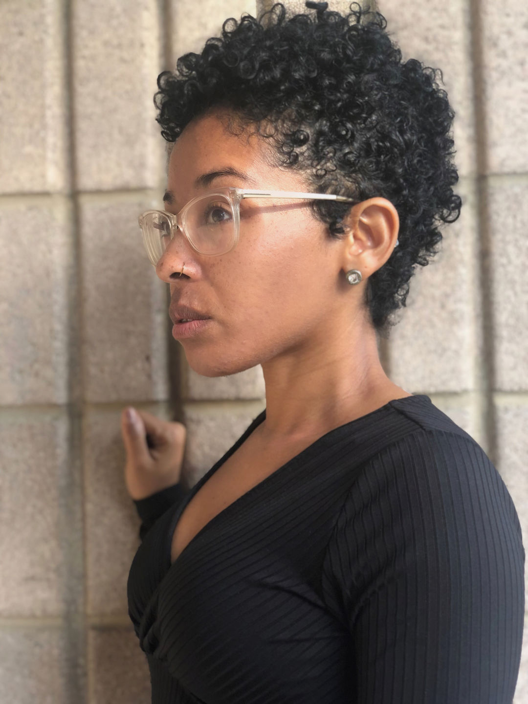 Customer photo review of Defining Flaxseed Gel for Curly Hair with Organic Jojoba Oil for Moisture and Lavender Fragrance