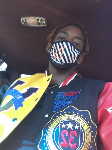 Customer photo review of FASHION WOOL VARSITY JACKET