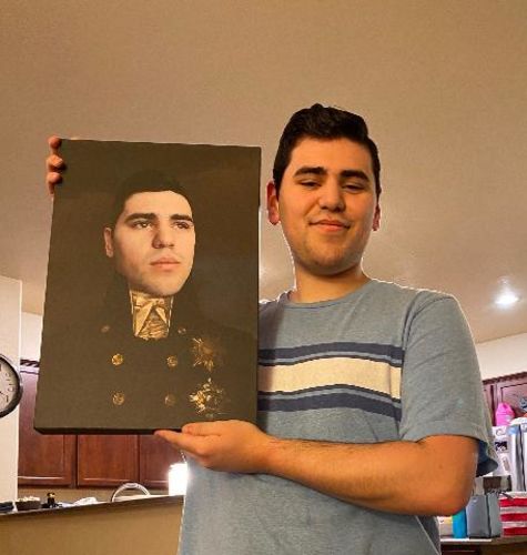 Customer photo review of The Captain - Custom Canvas