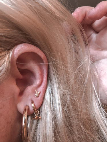 Customer photo review of Playboy Bunny Top Lip Ring