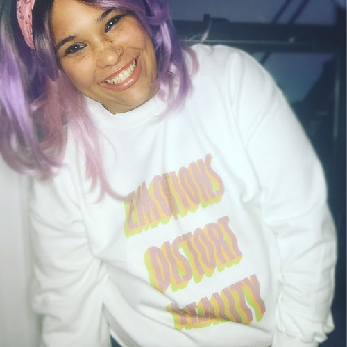 Customer photo review of Emotions Distort Reality -- Sweatshirt