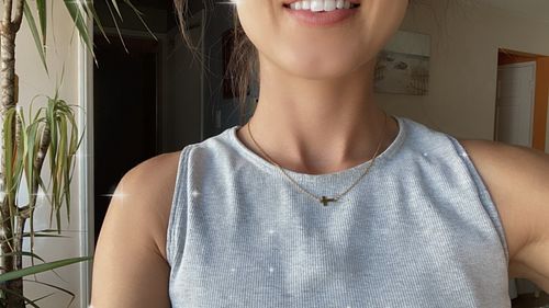 Customer photo review of 'Always Have Faith' Gold-Plated Lumiela Necklace