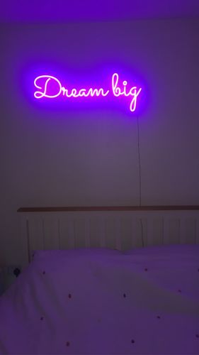 Customer photo review of 'Dream big' Neon Sign