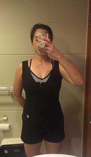 Customer photo review of Women's Zipper Heat Trapping Sweat Vest