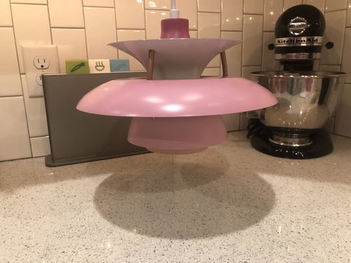 Customer photo review of Modern 1 Light Mini/Large Pendant Light