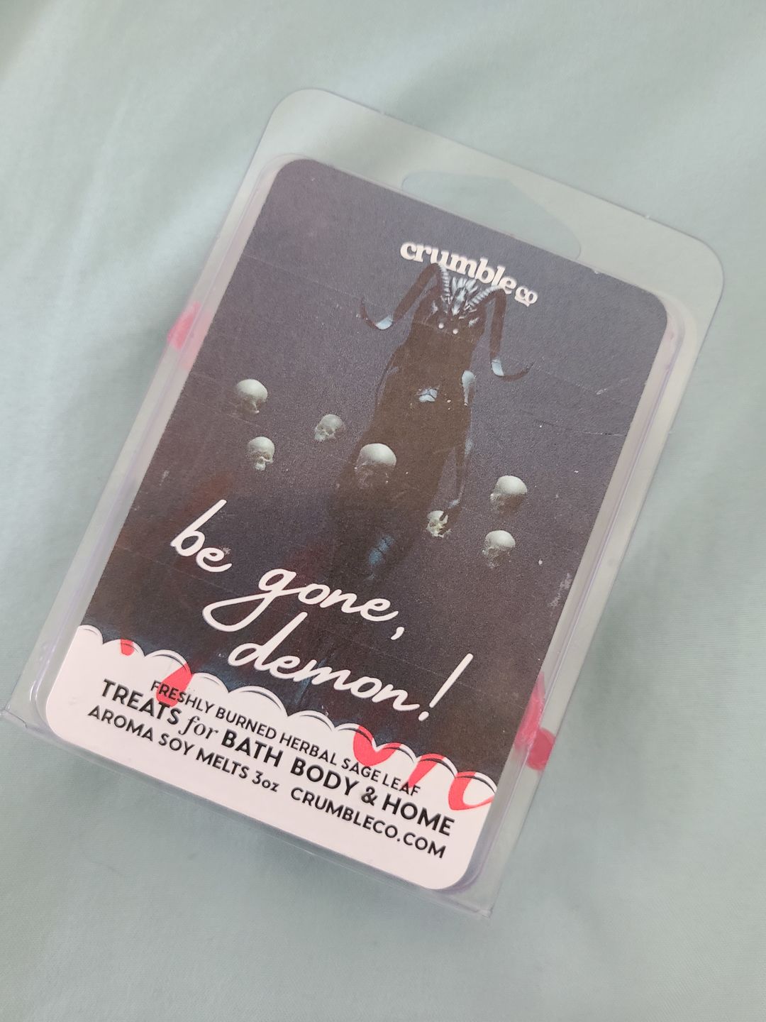 Customer photo review of Be Gone Demon Wax Melt