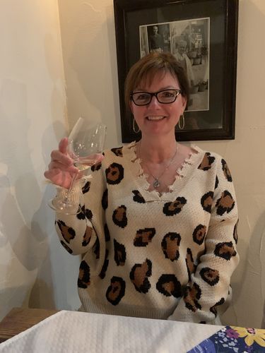 Customer photo review of My Cozy Cheetah Sweater (Beige)