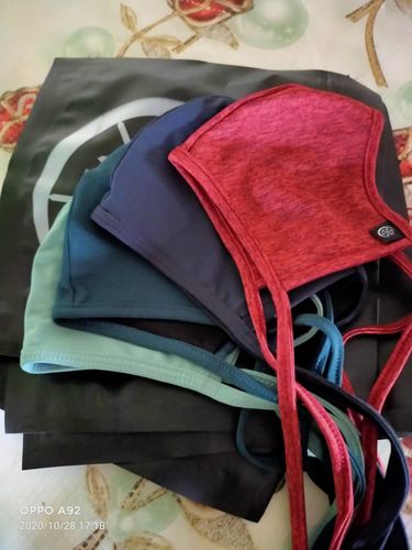 Customer photo review of Face Mask Stripe Series